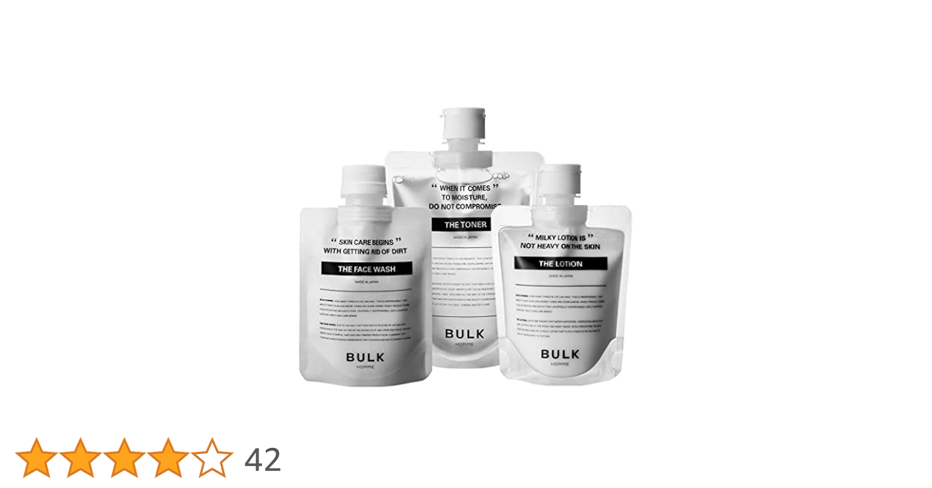 BULK HOMME スキンケアセット 洗顔料・化粧水・トナー THE STARTER KITスターターキット _BULK HOMME
